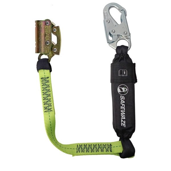 Manual Rope Grab Assembly, 3' Energy Absorbing Lanyard (Non-Removable)