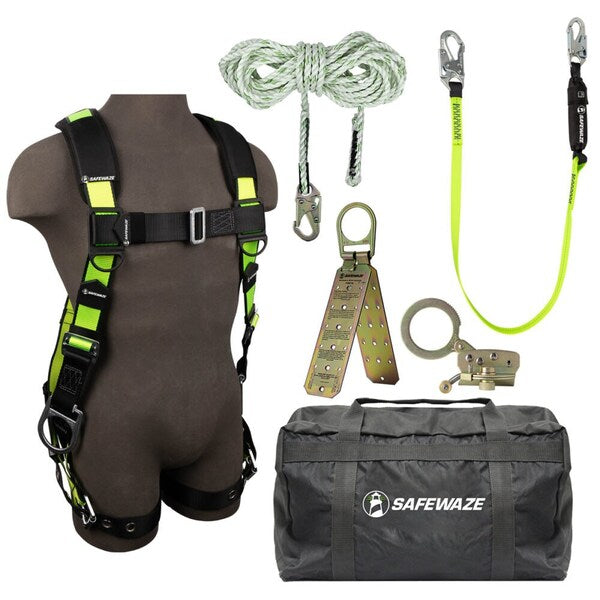 Roofer's Fall Protection Kit, Size: L/XL