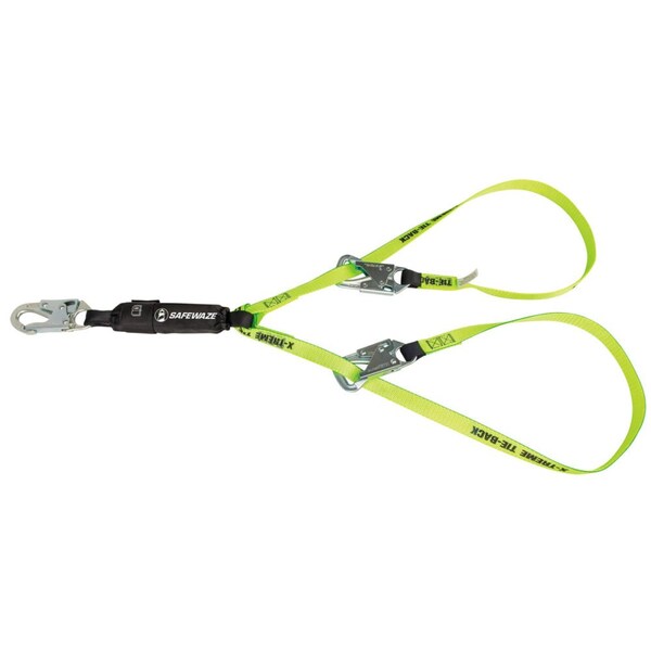 PRO 6' Tie-Back Energy Absorbing Lanyard: Dual Leg
