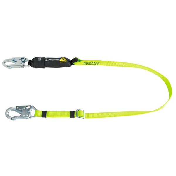 Arc Flash 4'-6' Adjustable Energy Absorbing Lanyard: Snap Hook