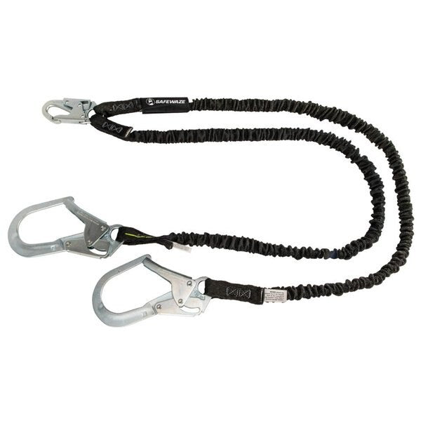 PRO 6' Internal Energy Absorbing Lanyard: Dual Leg, Rebar Hooks