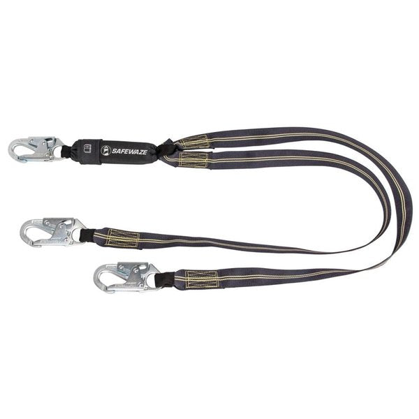 Welding 6' Energy Absorbing Lanyard: Dual Leg, Snap Hooks