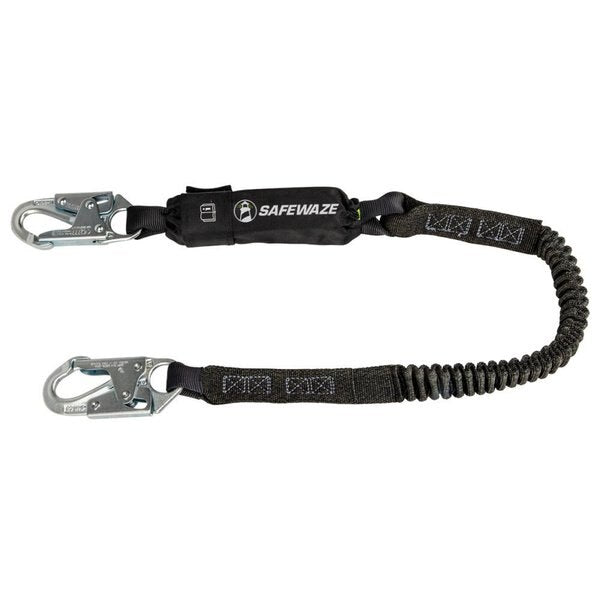 PRO 6' Stretch Energy Absorbing Lanyard: 12' FF Steel Snap Hooks