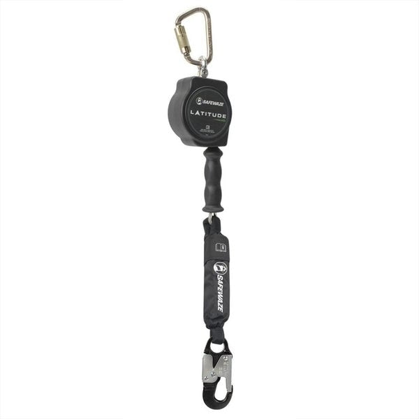 Latitude HD 10' Single Cable SRL: Carabiner, Alu Snap Hook