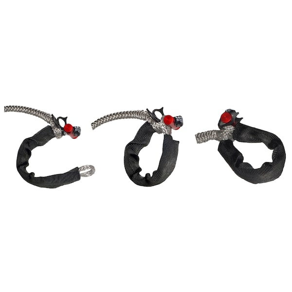 Synthetic Winch Line w/ Integraded Shackle, 1/4