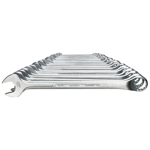 Combination Wrench Set, 17 pcs., 6-22mm, Offset: 10 Degrees