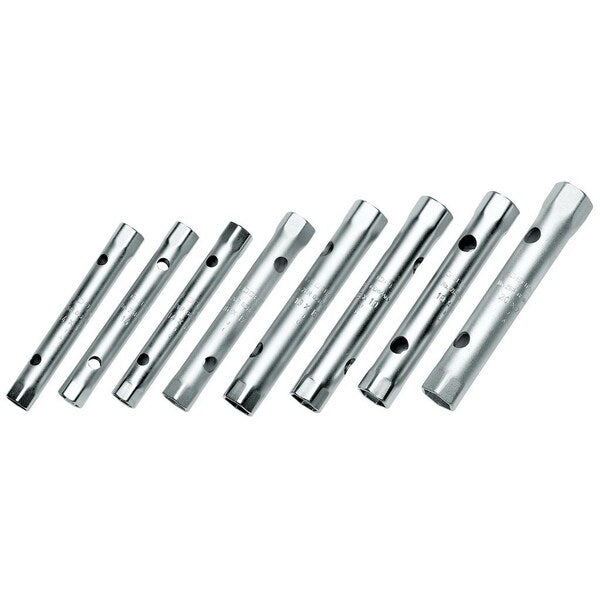 Tubular Box Wrench Set, 8 pcs., 6-22mm, Finish: Chrome plated