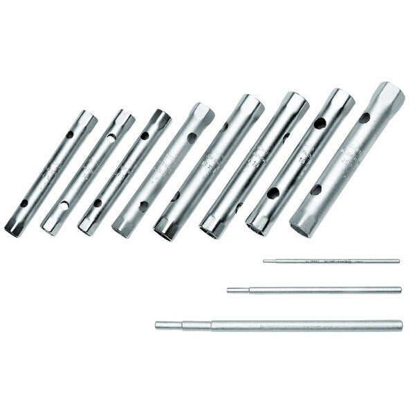 Tubular Box Wrench Set, 8 pcs., 6-22mm, Finish: Chrome plated