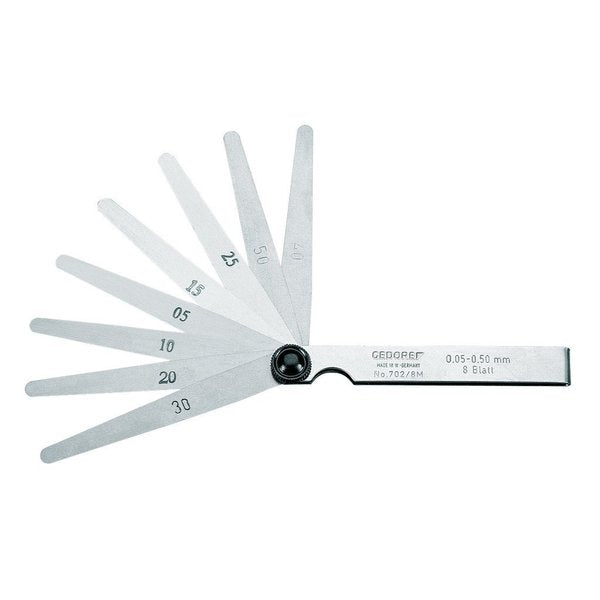 Feeler Gauge Set, Fan Pattern 0.05-1.00