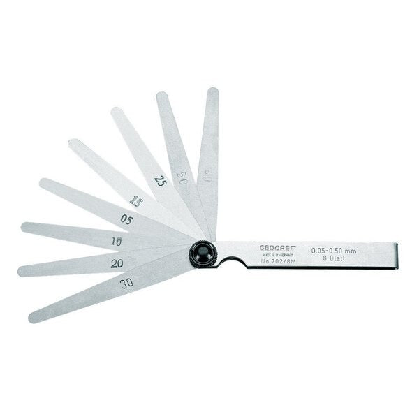 Feeler Gauge Set, Fan Pattern 0.05-1.00
