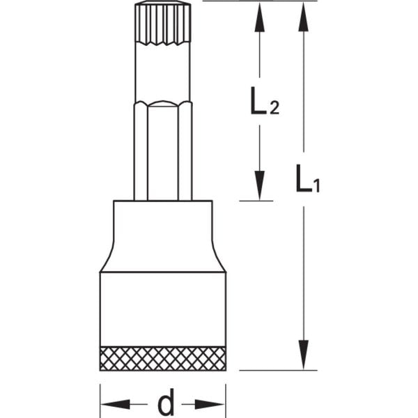 Screwdriver Bit Socket, 3/8