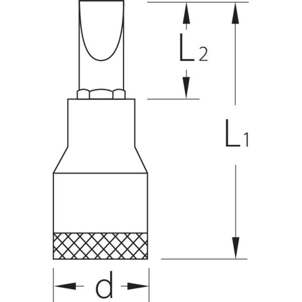 Screwdriver Bit Socket, 1/2