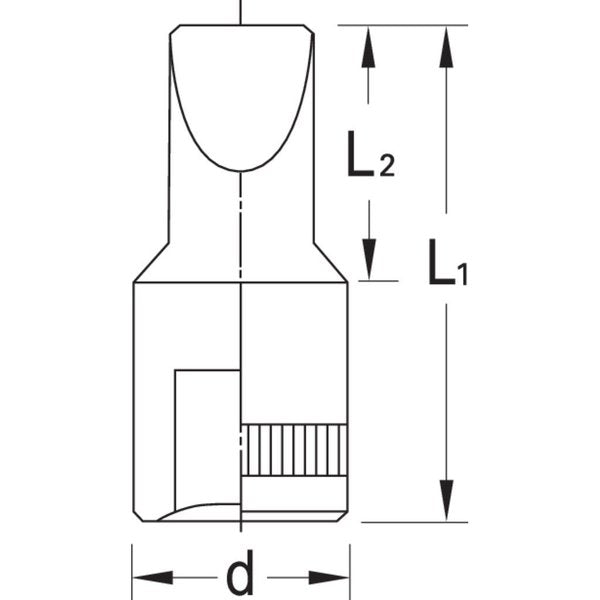 Screwdriver Bit Socket, 1/4