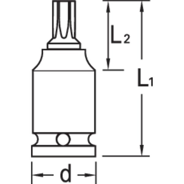 Impact Screwdriver Bit Socket, 1/2