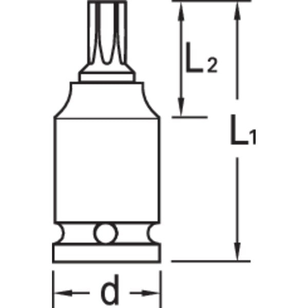 Impact Screwdriver Bit Socket, 1/2