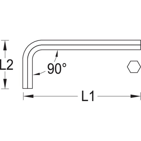 Hexagon Allen Key, 3/16