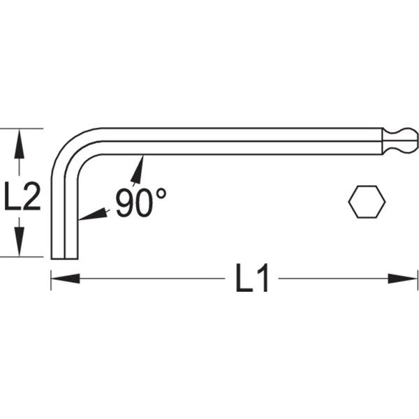 Hexagon Allen Key, Extra Long, 8mm