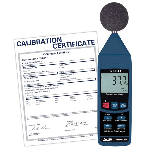R8070SD-NIST Data Logging Sound Level Meter