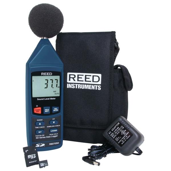 REED Data Logging Sound Meter with Adapter and SD Card Kit