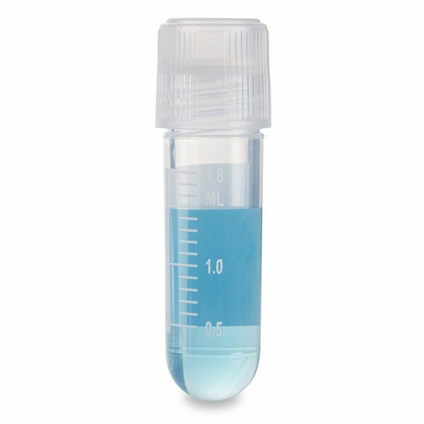 Cryogenic Vials, 2.0ml, Sterile, External Threads, Attached Screwcap with O-ring seal, RB, PG, WS, 500PK