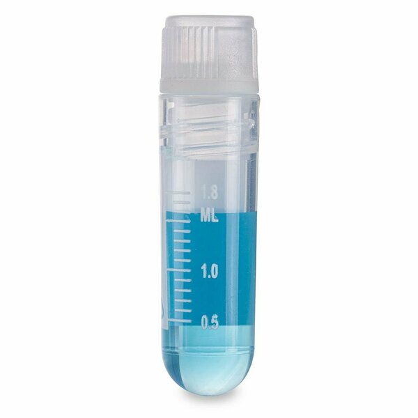 Cryogenic Vials, 2.0ml, Sterile, Internal Threads, Attached Screwcap with O-ring seal, RB, PG, WS, 500PK