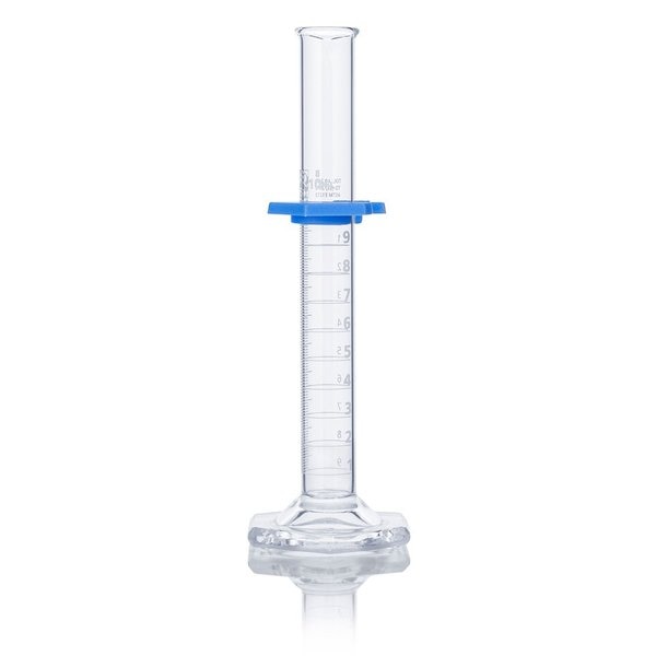 Cylinder, Graduated, Globe Glass, 10mL, Class B, To Deliver (TD), Dual Grads, ASTM E1272, 4/Box