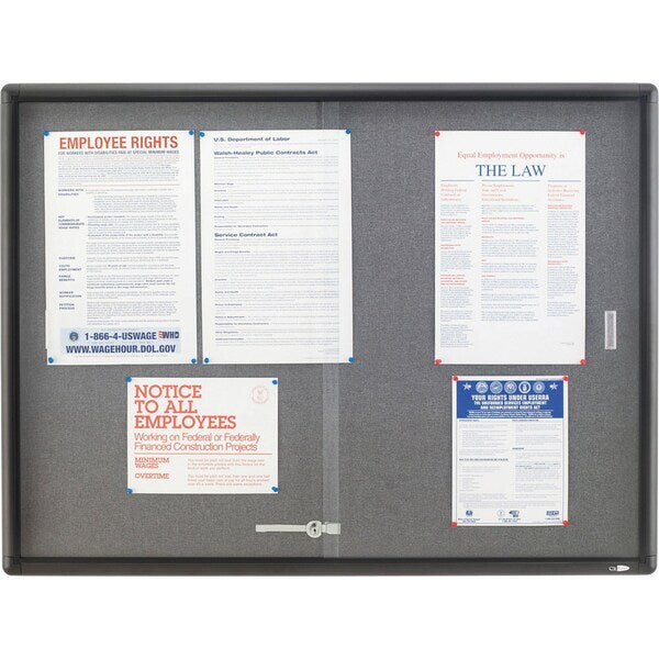 Enclosed Fabric Bulletin Board 36