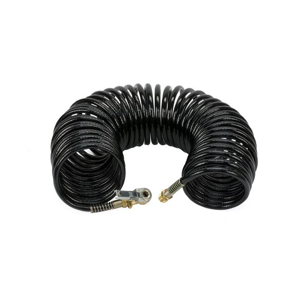Black Braided Coil Hose, 1/4