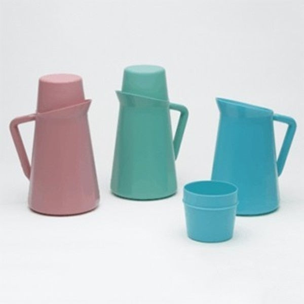 Pitcher w/Cup Covr, 1 qt., Dusty Rose, PK12