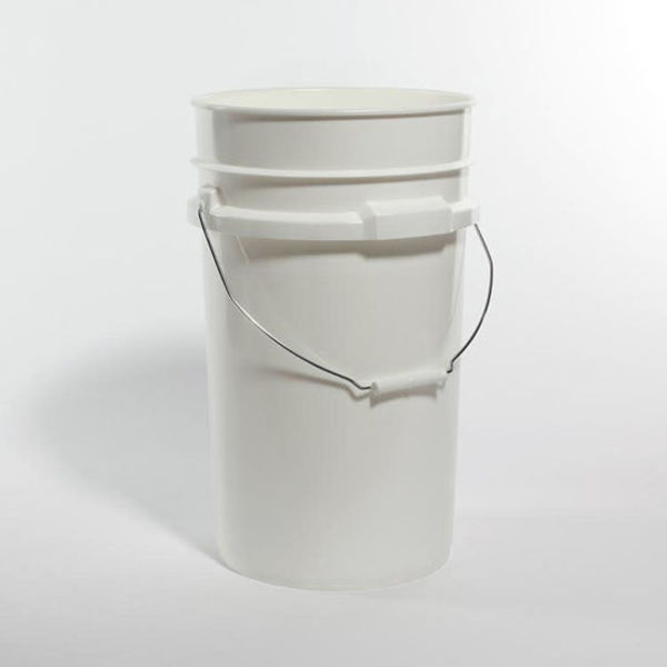 Open Head Pail, HDPE, White, 7 gal.