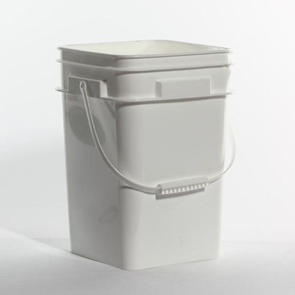 Open Pail Head, 16L, HDPE, White