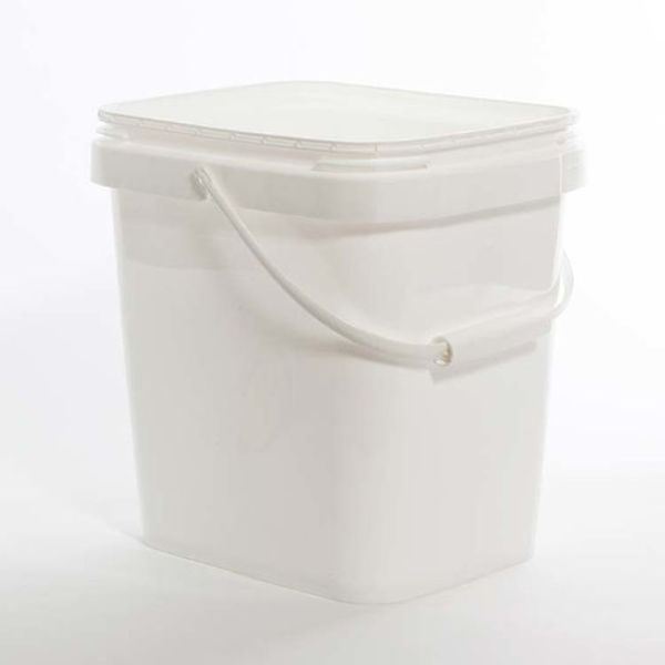Open Head Pail, HDPE, White, 4 gal.