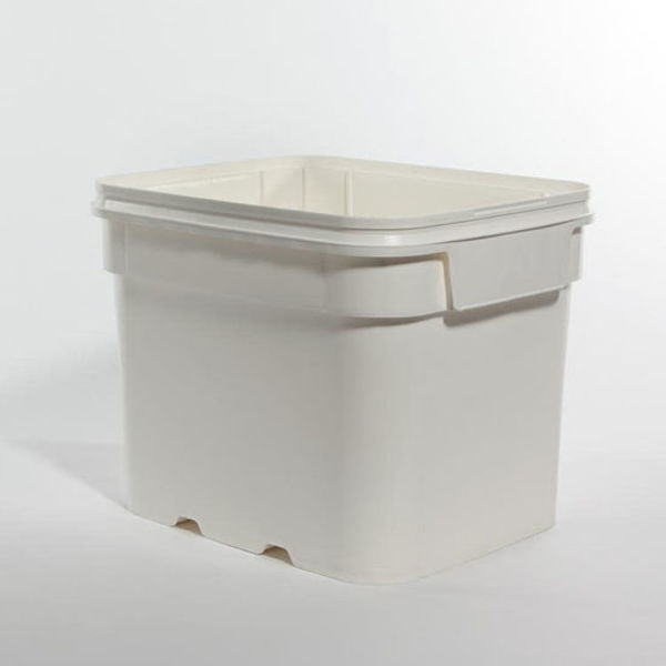 Open Head Pail, HDPE, White, 8 gal.