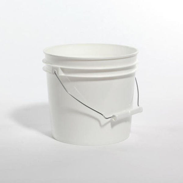 Open Head Pail, HDPE, White, 1 gal., Used For: Dry Products, Liquid Products