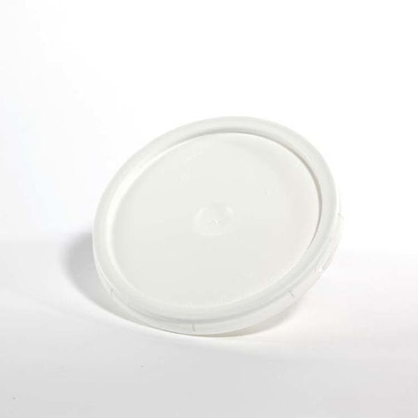 Cover, HDPE, White, 2 gal., Diameter: 9-5/8