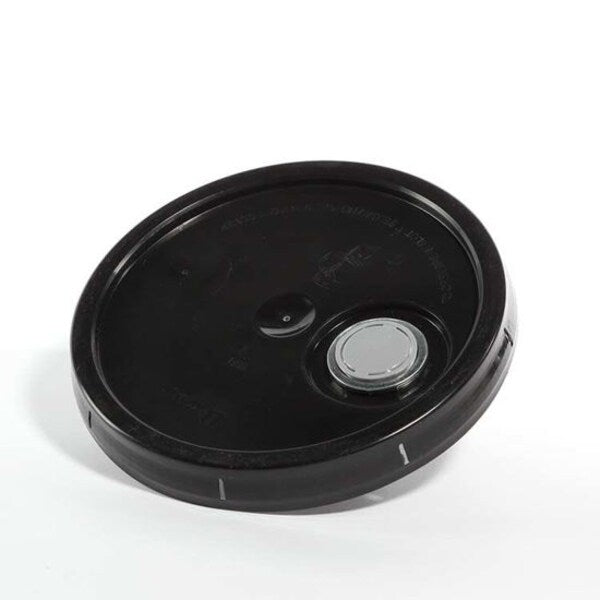 Cover, HDPE, Black, 3.5-6 gal., Height: 1-7/16