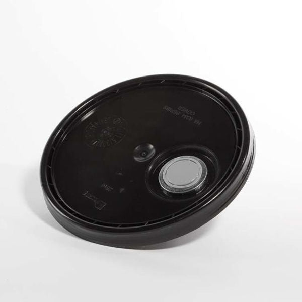 Cover, HDPE, Black, 3.5-6 gal., Height: 1-9/32