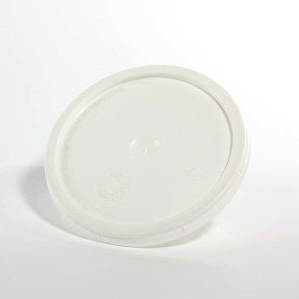 Cover, HDPE, White, 2 gal., Height: 7/8