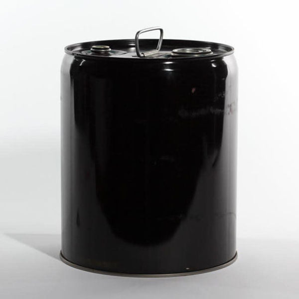 Tight Head Pail, Steel, Black, 5 gal., Shape: Round