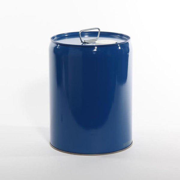 Tight Head Pail, Steel, Blue, 5.3 gal., Height: 15-5/16