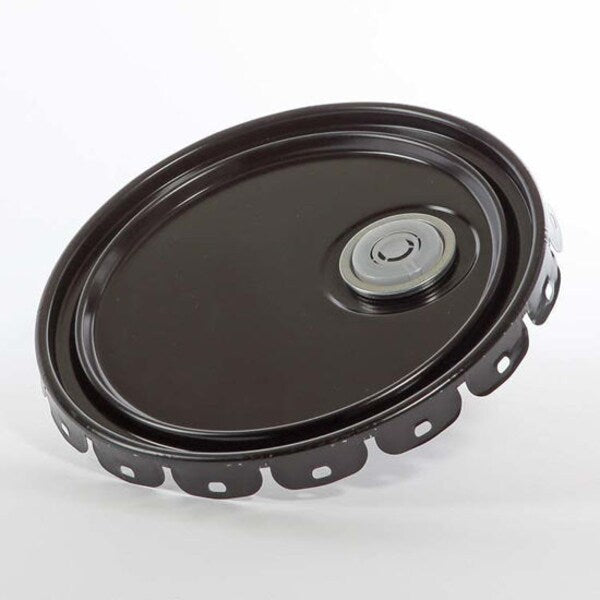 Cover, Steel, Black, 5 gal., Type: Lug with Rieke Prep