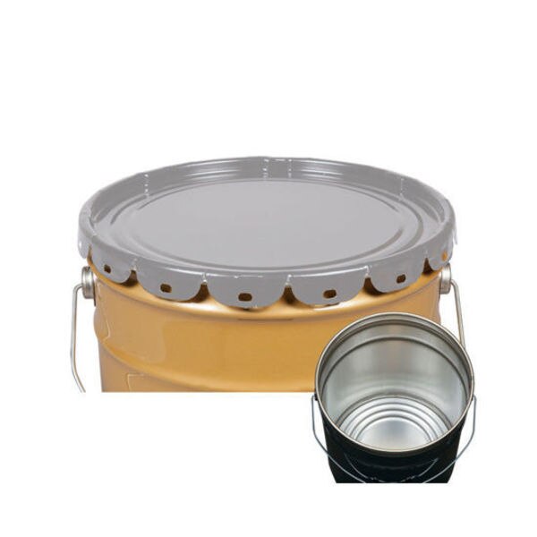 Cover, Steel, Gray, 5 gal.
