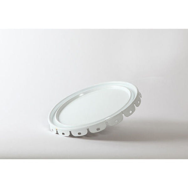 Cover, Steel, White, 5 gal., Type: Lug