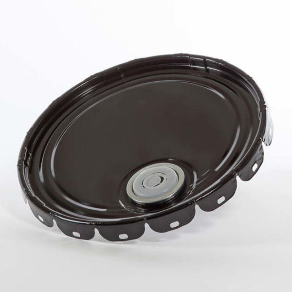 Cover, Steel, Black, 5 gal., Type: Lug with Rieke Vent