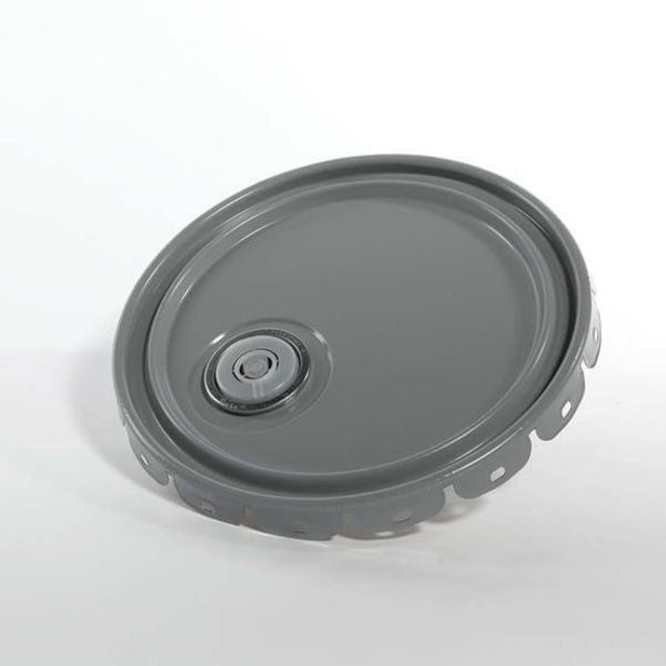 Cover, Steel, Gray, 5 gal., Includes: Flow In Gasket