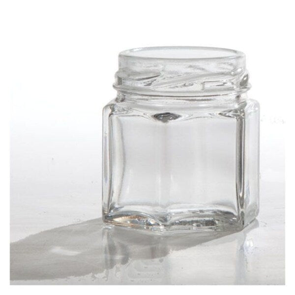 Hex Glass Jar, 1.5 oz.