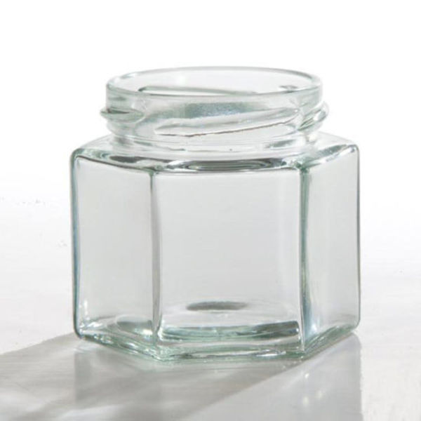 Hex Glass Jar, 4 oz.