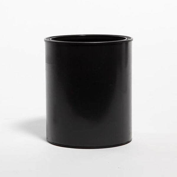 Black, PP, Unlined Plastic No Ears, 1 gal.
