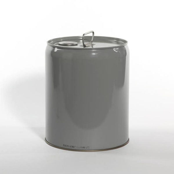 Tight Head Pail, Steel, Gray, 5 gal., UN Rating Liquid: X1.6/300
