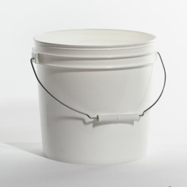 Open Head Pail, HDPE, White, 2 gal.
